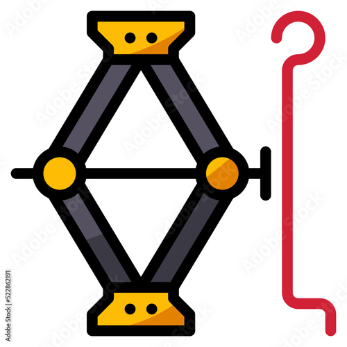Jack repair lift fix - filled outline icon