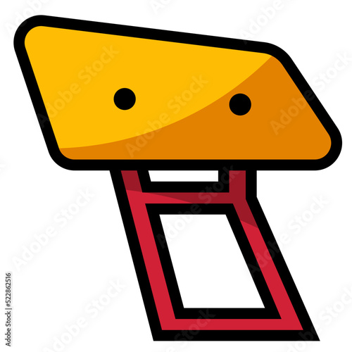 Spoiler racing speed part - filled outline icon