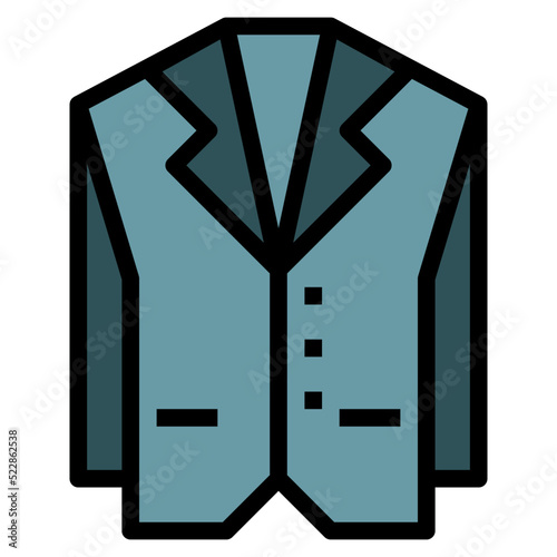 Suit fashion men elegant wedding style vip tuxedo - filled outline icon