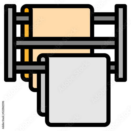 Towel rack towel rack restroom bathroom - filled outline icon