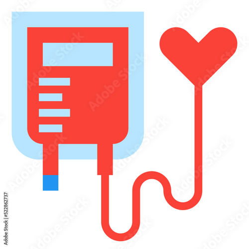 Blood saline heart healthcare medical - flat icon