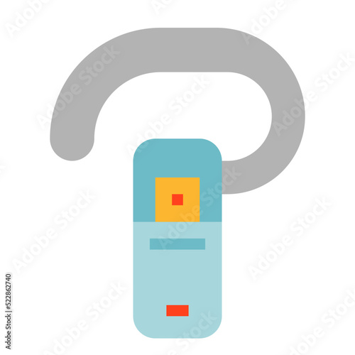 Bluetooth handset communication - flat icon