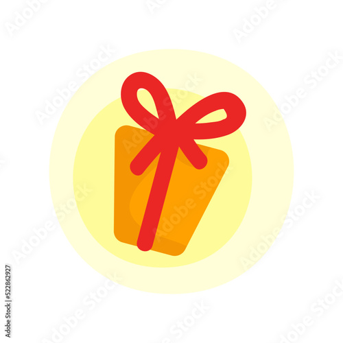 Gift flat icon. Vector graphics.