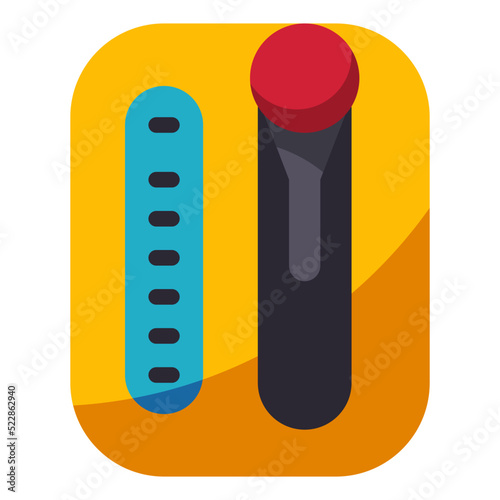 Gear selector shift stick - flat icon