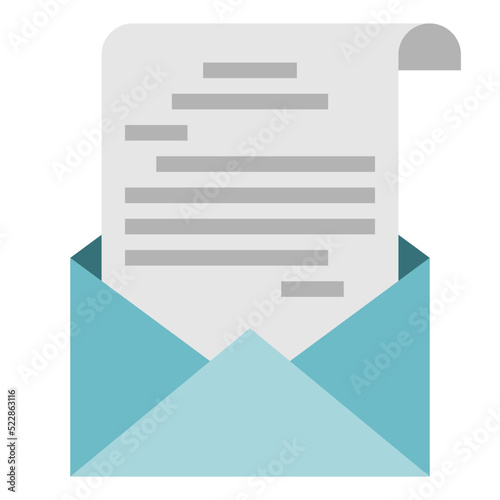 Message letter sent communication - flat icon