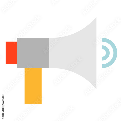 Megaphone communication announce notification - flat icon