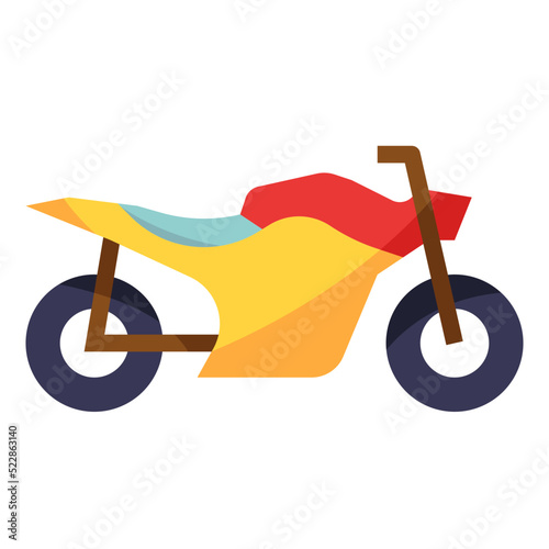 Motorbiking motocycle driving racing - flat icon