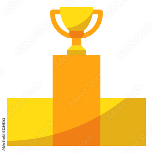 Success winner reward compete loser - flat icon
