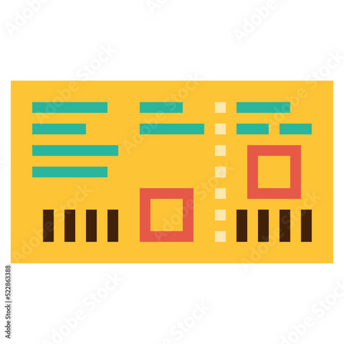 Ticket travel holidays transportation boarding pass Airfare Passage plane ticket - flat icon