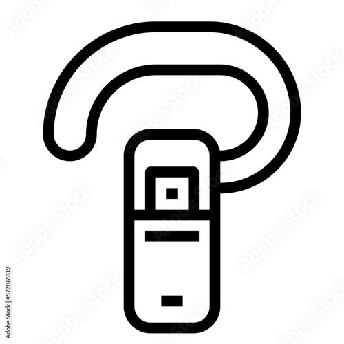 Bluetooth handset communication - outline icon