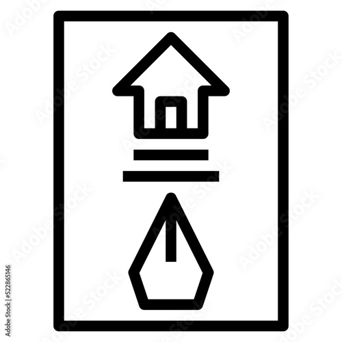 Contact sign rent sell real estate - outline icon