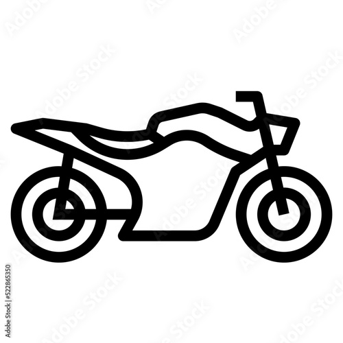 Motorbiking motocycle driving racing - outline icon