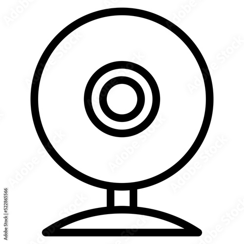 Webcam wifi videocall - outline icon