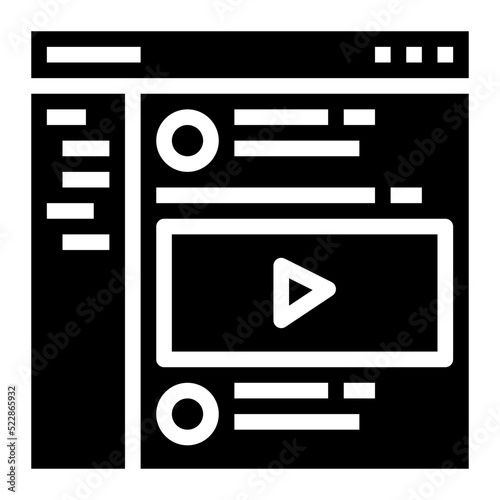 News feed communication - solid icon