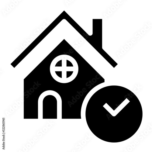 Rent due date schedule house - solid icon