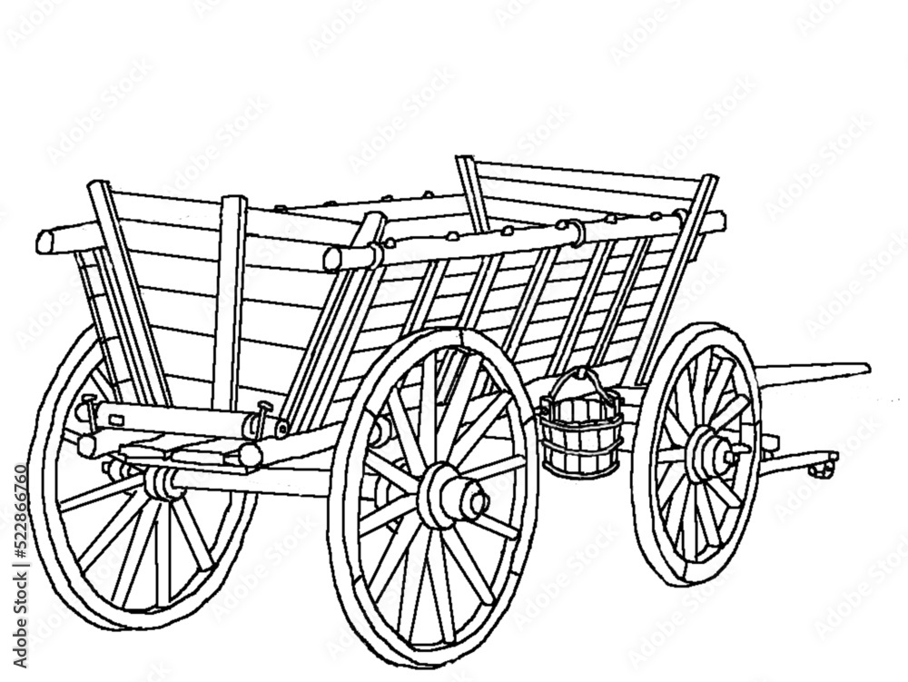 Fototapeta premium Holzwagen