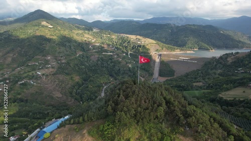 aerial turkish flag