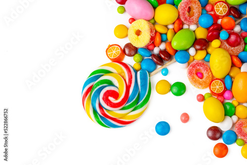 Colorful lollipops and diff...