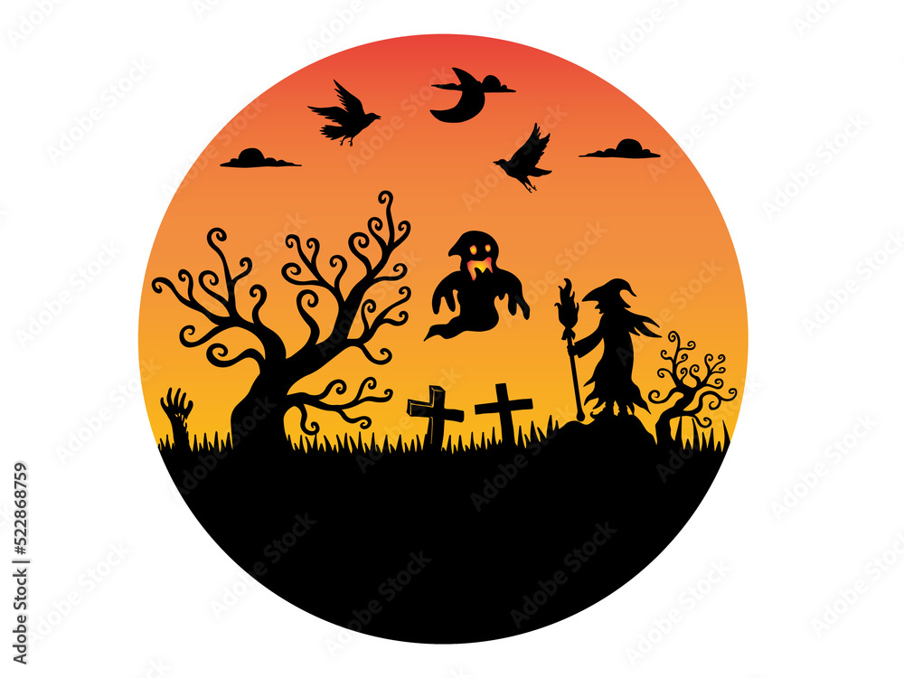 Halloween Silhouette Background
