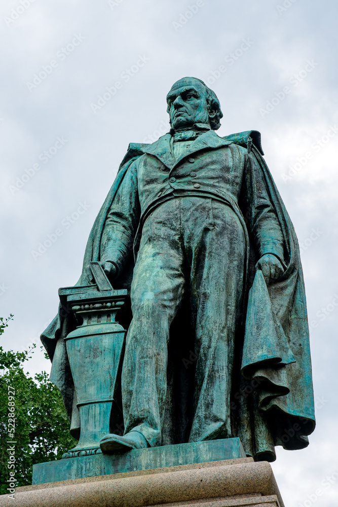 Fototapeta premium Close up of the Daniel Webster memorial statue sculpted in 1898 by Gaetano Trentanove.