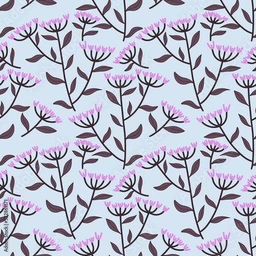 Floral seamless little flower and leaves pattern for wrapping and clothes print and kids accessories