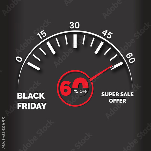 Black Friday percent discount meter sale offer promotion banner