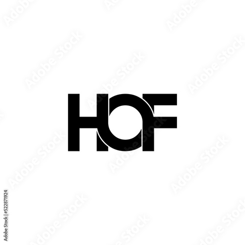 hof letter original monogram logo design