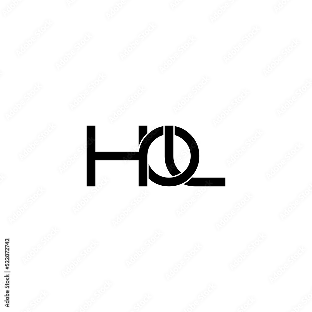 hol letter original monogram logo design hol letter original monogram logo design