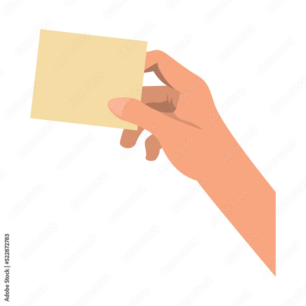 voter hand with vote card