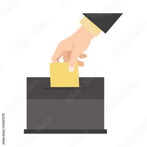 voter hand insert vote card