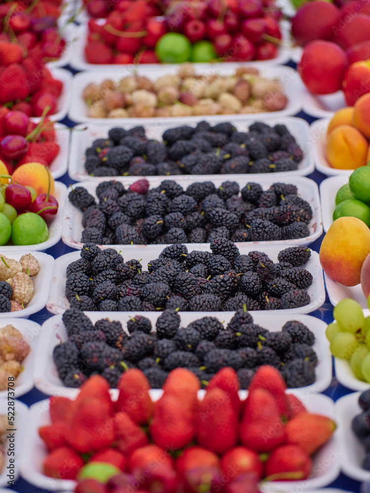 fresh black mulberries in the market fresh black mulberries in the market