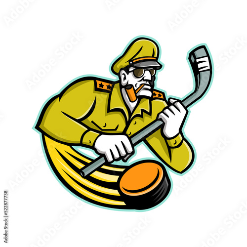 Army General Ice Hockey Sports Mascot