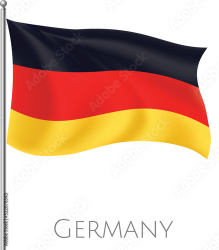 Germany fly flag with abstract vector art work and background design
