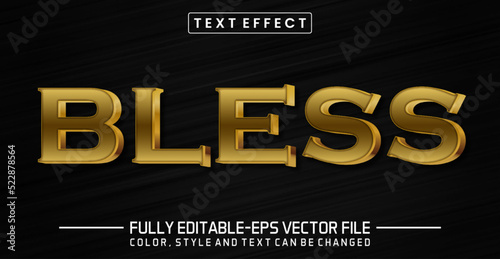 Bless Editable text effect - Bless text style theme.