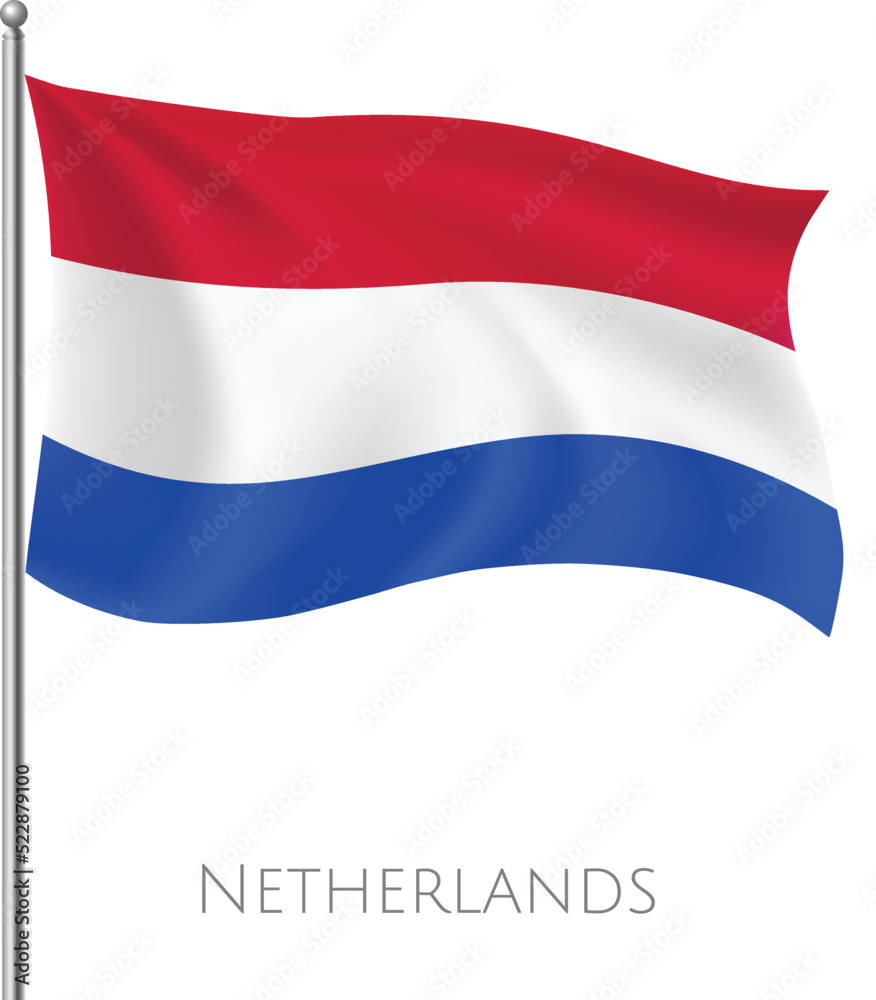 Netherlands fly flag with abstract vector art work and background design Netherlands fly flag with abstract vector art work and background design