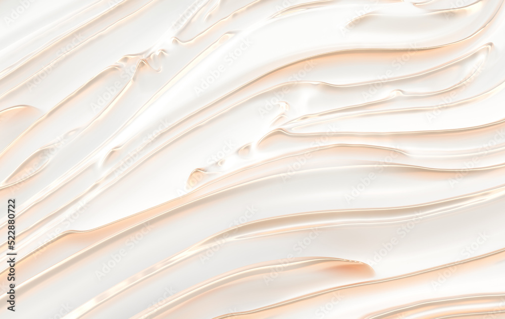 Obraz premium Abstract 3d rendering white and golden waves background