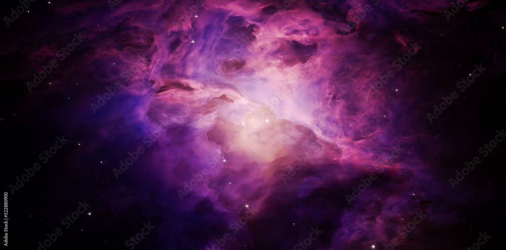 nebula waves breaking in the stellar emission nebula. giant interstellar cloud in the constellation Sagittarius. Retouched image. Elements of this image furnished by NASA