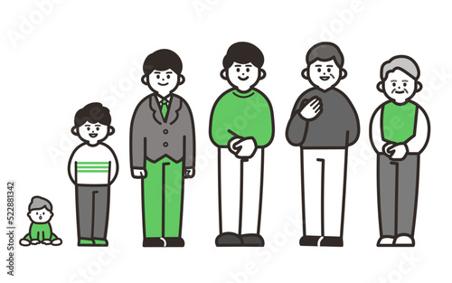 男性各世代セット green
