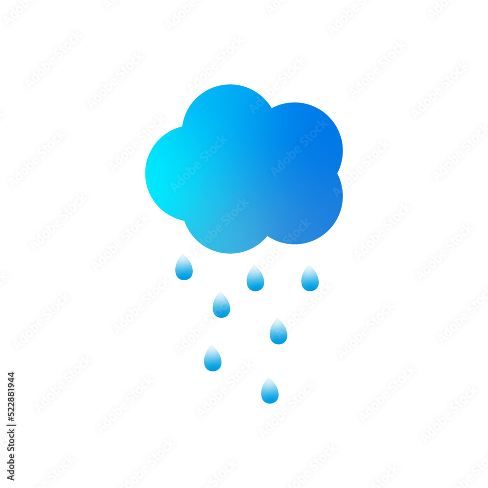 Blue cloud rain. Vector illustration. stock image. Blue cloud rain. Vector illustration. stock image.