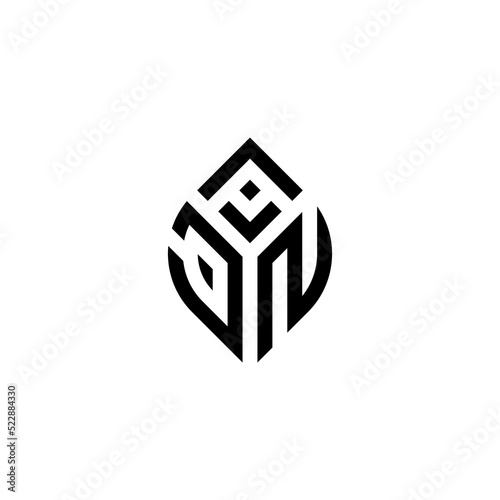 Initial Letter ACN Abstract Leaf Logo Design Symbol