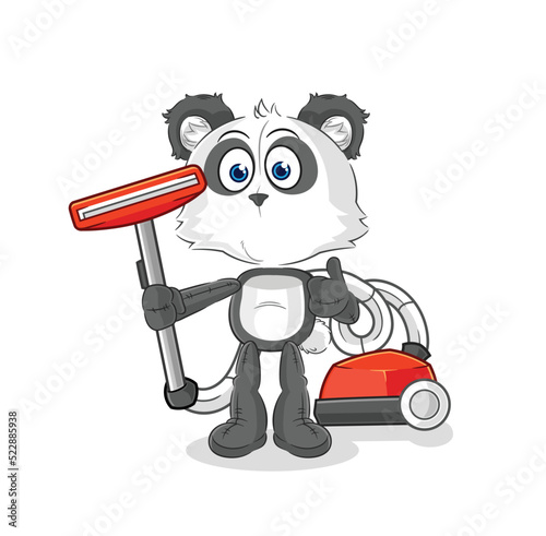 panda clean with a vacuum . character vector