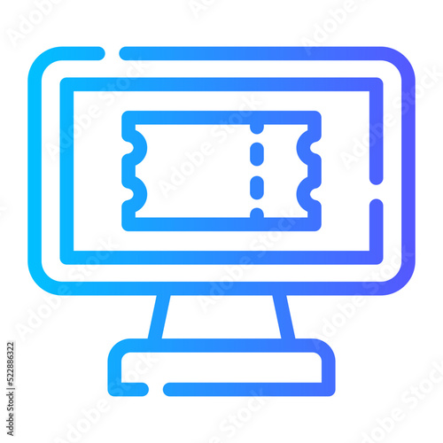 online ticket gradient icon