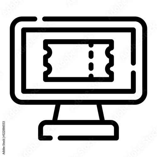 online ticket line icon