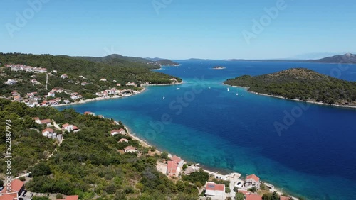 Wallpaper Mural A wide view of the Croatian coast filmed by drone 4k Torontodigital.ca