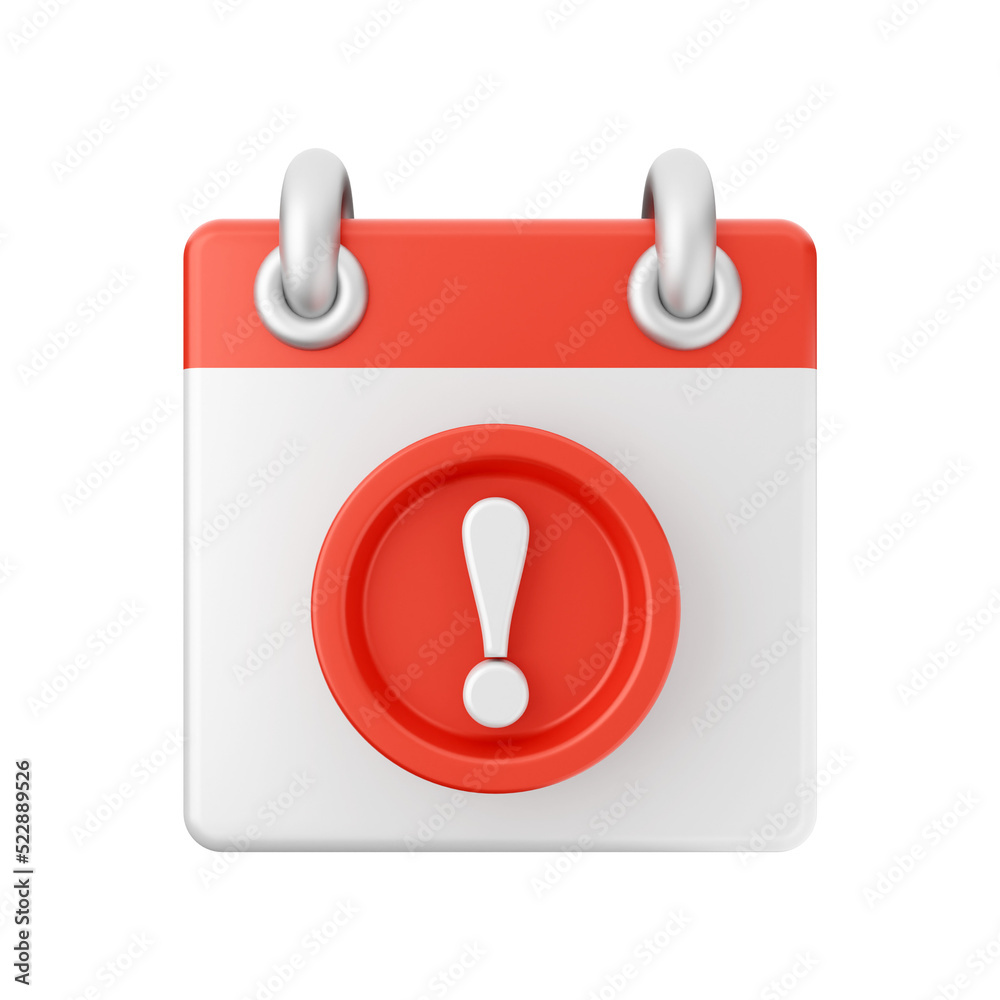 Calendar event date day 3d icon illustration Calendar event date day 3d icon illustration