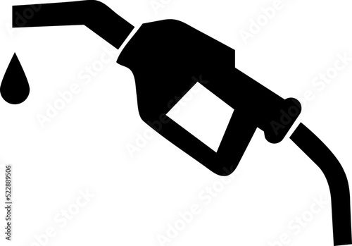 Fuel vector icon. Black illustration isolated on white background for graphic and web design..eps
