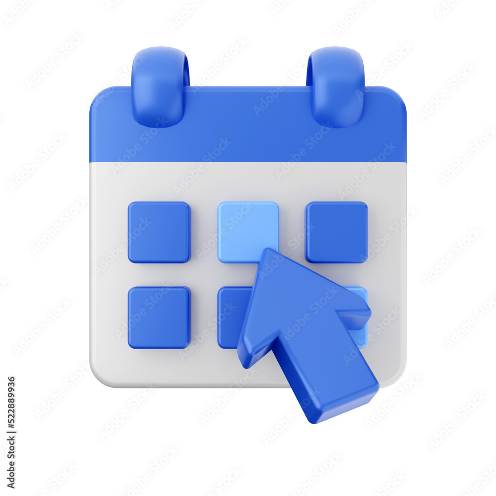 Calendar event date day 3d icon illustration Calendar event date day 3d icon illustration