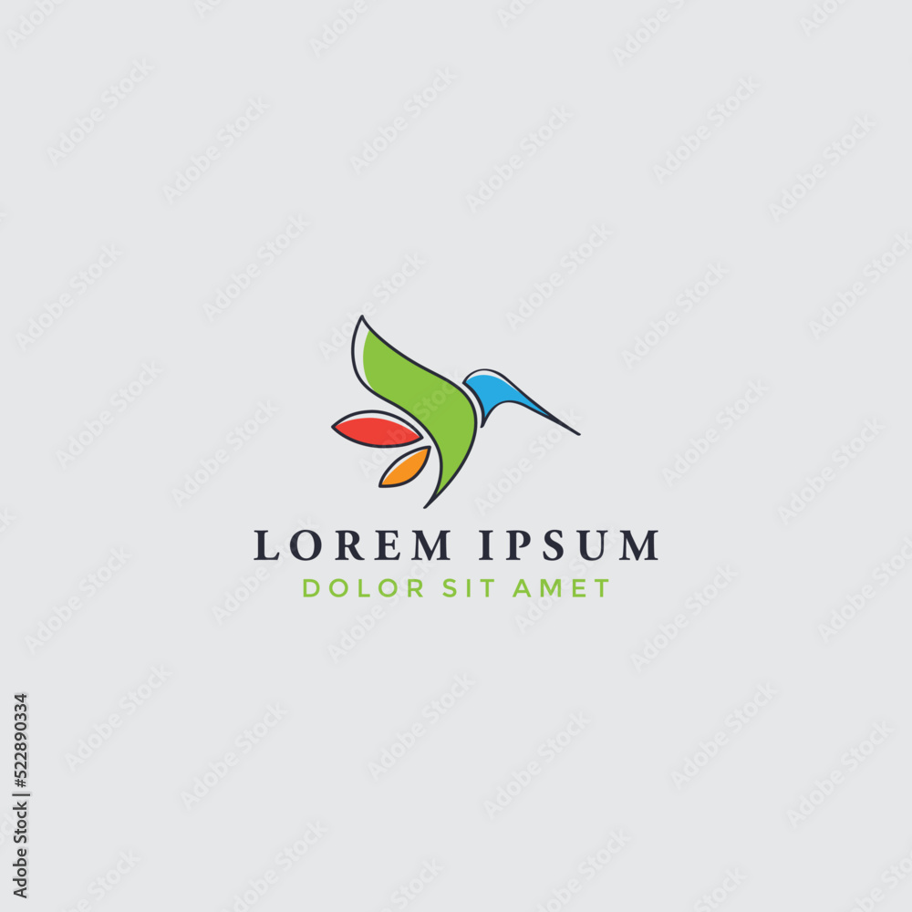 Flying Wings Bird Logo abstract design vector Farm animal logo inspiration Flying Wings Bird Logo abstract design vector Farm animal logo inspiration