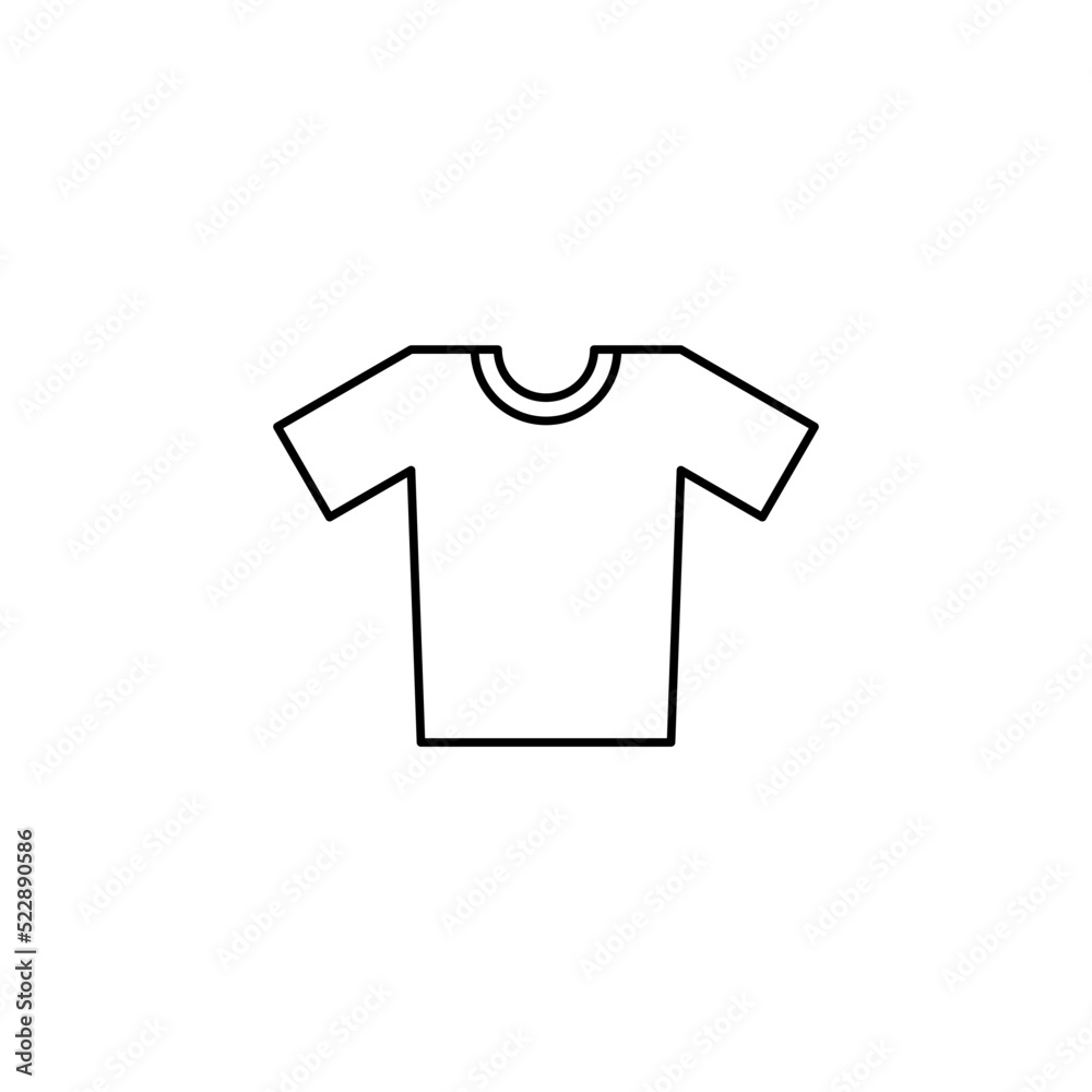 Shirt, Fashion, Polo, Clothes Thin Line Icon Vector Illustration Logo Template. Suitable For Many Purposes.