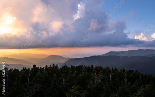 Sunset in the Smoky Mountain at Clingmans Dome